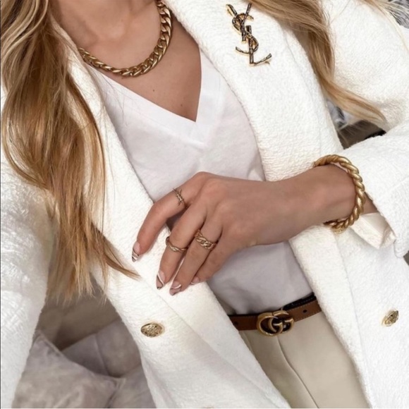 ZARA buttoned textured weave blazer - Picture 7 of 14